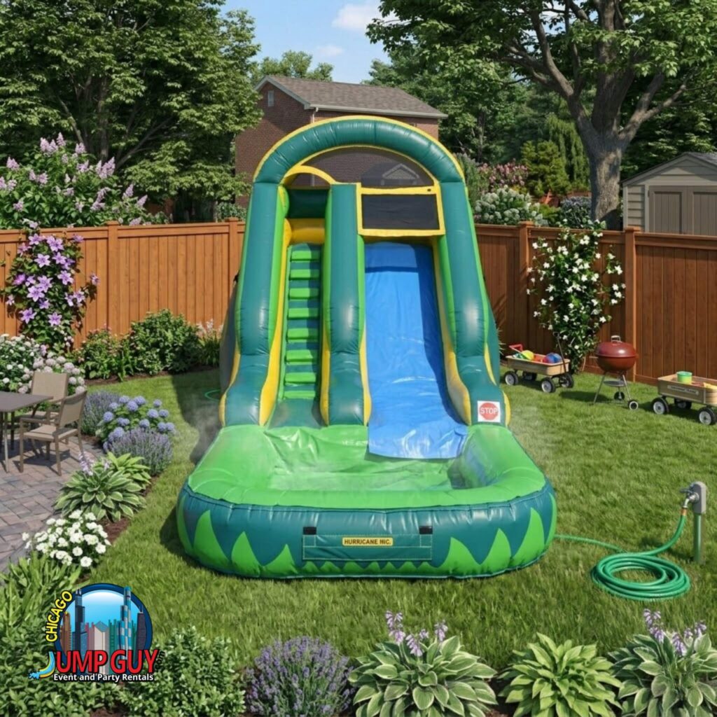 13Ft Palm Tree Water Slide Compact rental for Lombard IL events in ZIP codes 60148 and 60137