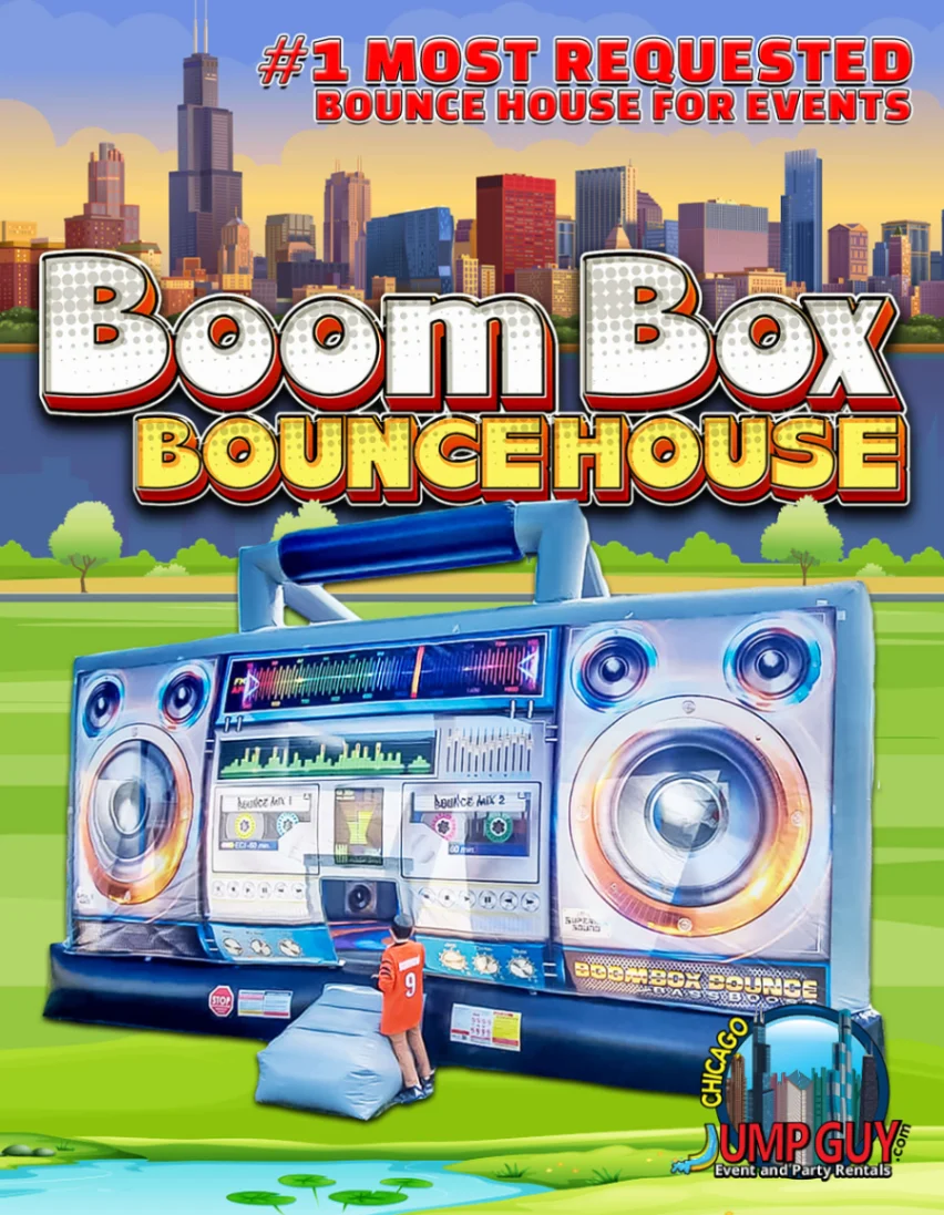 Boom Box Bounce House rental for Lombard IL events in ZIP codes 60148 and 60137