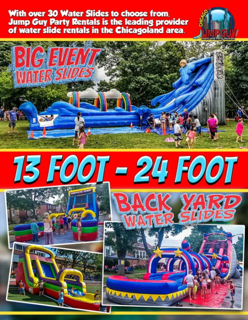 Big Event Backyard Water Slide rental for Lombard IL events in ZIP codes 60148 and 60137