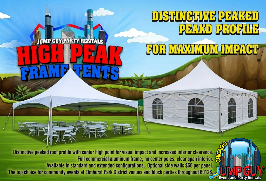 High Peak Frame Tent Grid rental for Lombard IL events in ZIP codes 60148 and 60137